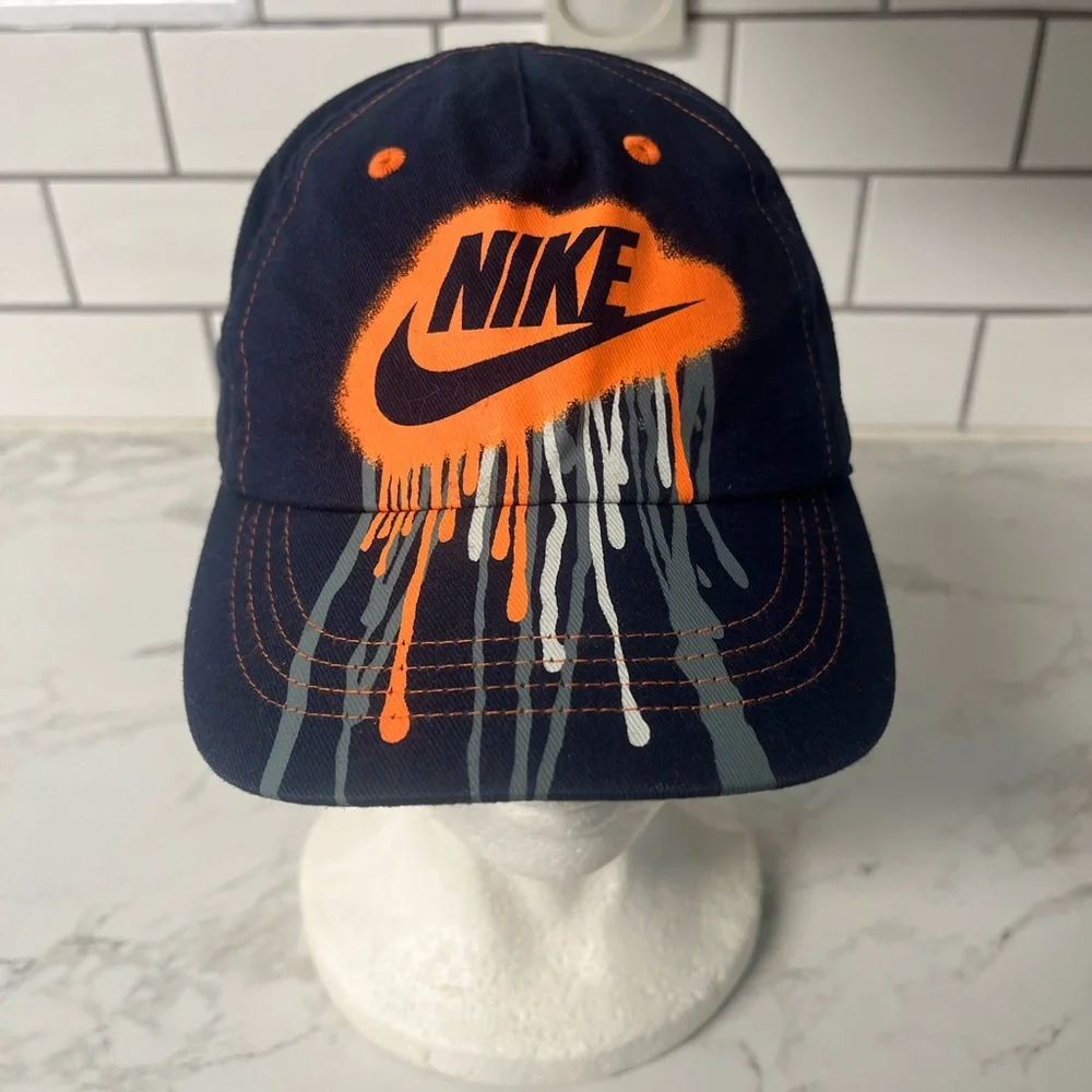 Adjustable toddler Nike paint drip‎ navy hat